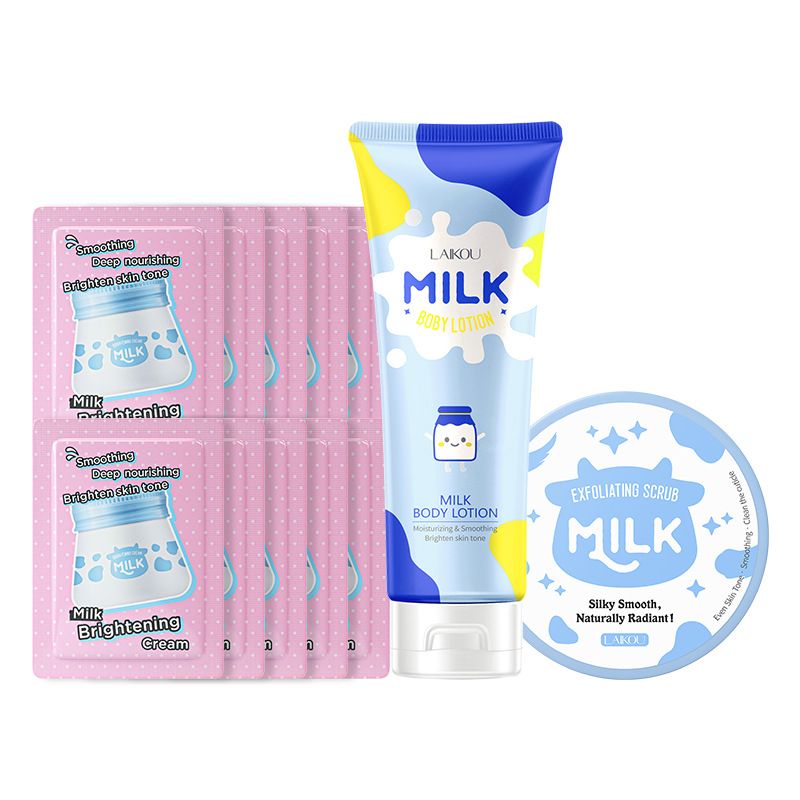 LAIKOUFENYIQUIYUM Milk Series Combination Skin Care Set Hydrating And Moisturizing_voghion.com