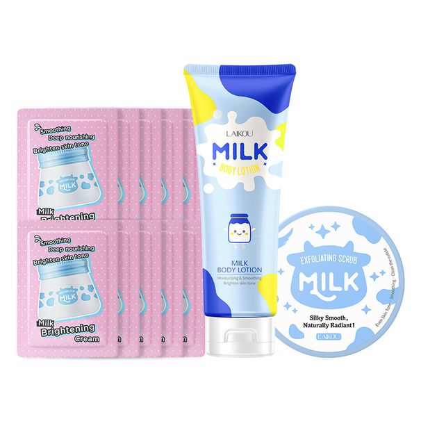 LAIKOUFENYIQUIYUM Milk Series Combination Skin Care Set Hydrating And Moisturizing_voghion.com