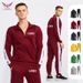 Custom Logo Men 2 Piece Football Jersey Sets Customzation Autumn Winter Long Sleeve Soccer Uniform Training Tracksuit For Boys_voghion.com