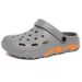 Large Size 45 Beach Men's Hole Shoes, Straight Sandals For Home Use, Thick Soled, Height Increasing, Anti Slip, And Easy_voghion.com