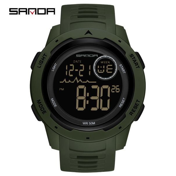 Digital Sports Watch With Large Display, Night Light, Alarm, 50M Waterproof, Shockproof, Unisex Casual Wristwatch Personalized Watch_voghion.com