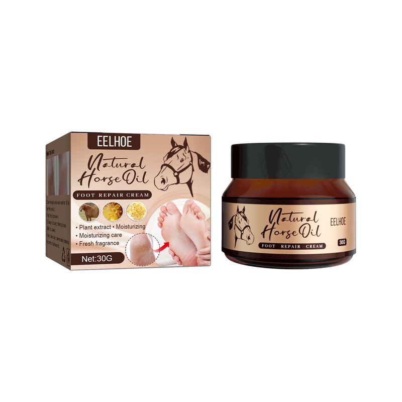 Pferdeöl Beautiful Repair Foot Crea, feuchtigkeitsspendend und reparierend, nicht fettend, schützt vor trockenen, rissigen Händen und Füßen_voghion.com