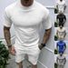 Man's Clothing 2024 New Summer Men's Pullover T-Shirt T-Shirt Sports Casual Top Men's Short Sleeve Shorts Set_voghion.com