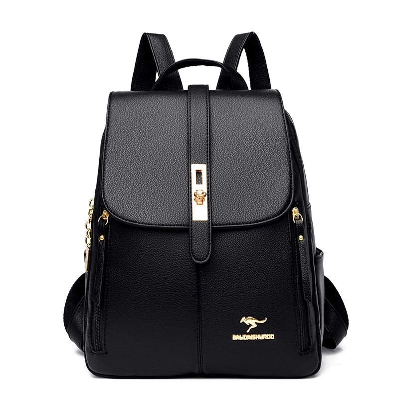 Frauen Große Kapazität Rucksack Geldbörsen Hochwertiges Leder Weibliche Vintage Tasche Schultaschen Reiserucksack Damen Bookbag Rucksack_voghion.com