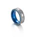 Men's tungsten ring between blue steel tungsten gold jewelry hand ornaments_voghion.com