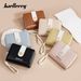 Women's Bags New Style Wallet Women's Short Fashion Small Multi Card Slot Zipper Coin Purse Ins Contrast Color Card Bag_voghion.com