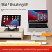 Support pour ordinateur portable rotatif à 360 degrés, hauteur de refroidissement réglable, support de bureau pour livre_voghion.com