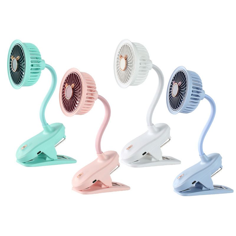 USB Clip Desk Fan With Rechargeable Battery - Mini Portable Fan For Office Car & Bedside_voghion.com
