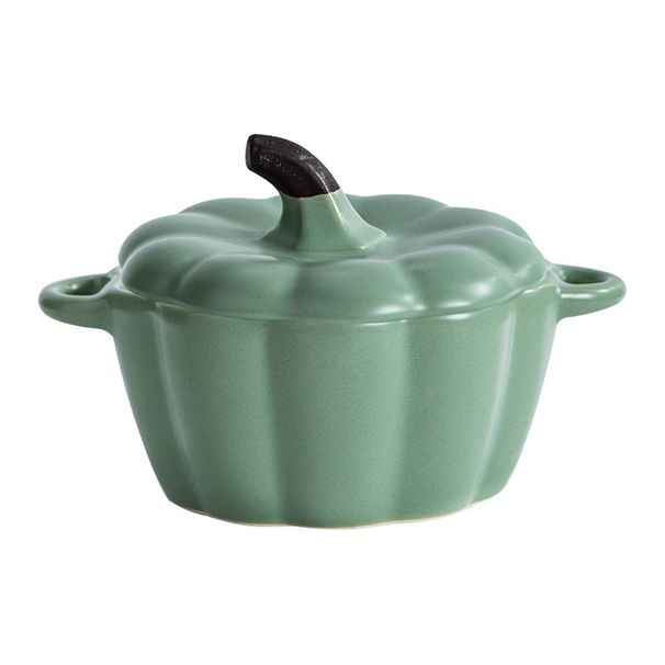 250ml Kürbis Form Keramik Mit Deckel Salat Müsli Schüssel Glasur Suppe Brei Bakew Ofen Party Backform Küche_voghion.com