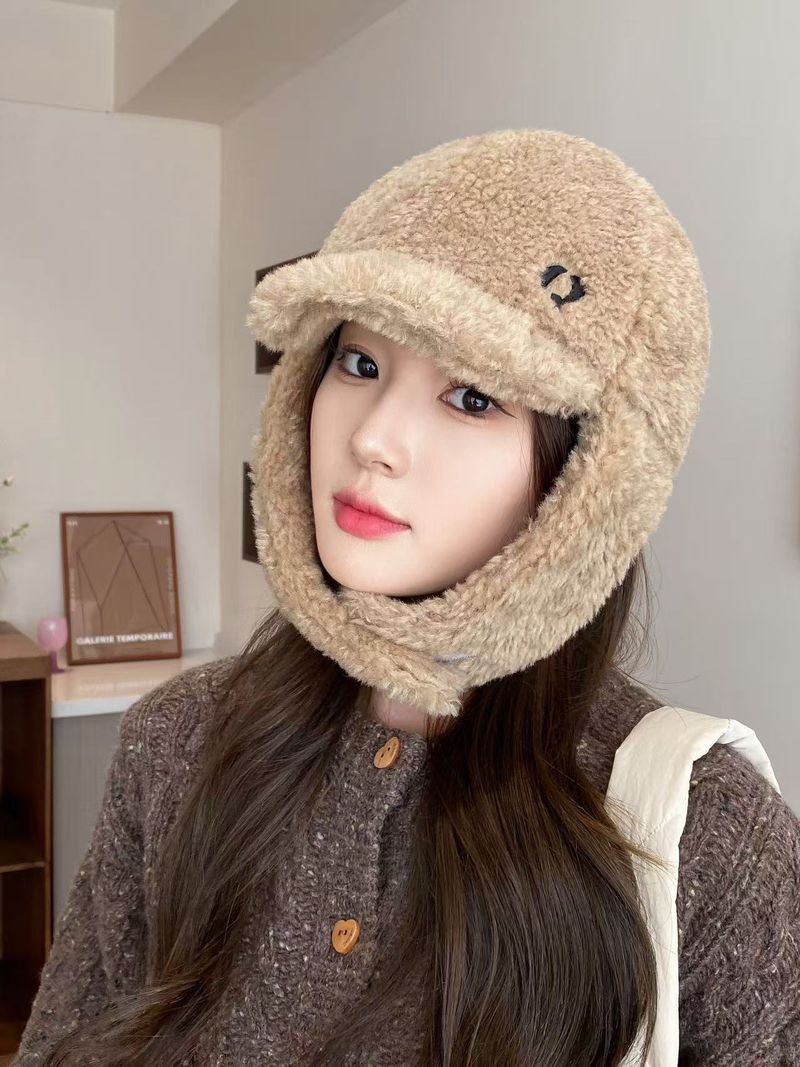 2024 Women's Korean Style Autumn Duckbill Cap Winter Ear Protection Cycling Cold-Proof Lei Feng Hat Thick Warm Thickened_voghion.com