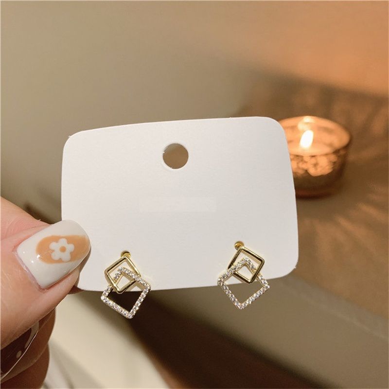 Sterling Sier VENUS Simple  Geometric Square Earrings Retro Punk Style Ladies Earrings Weekend Party Jewel_voghion.com