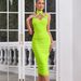 women's spring new bandage skirt simple sexy stand-up collar hollow backless slim dress_voghion.com