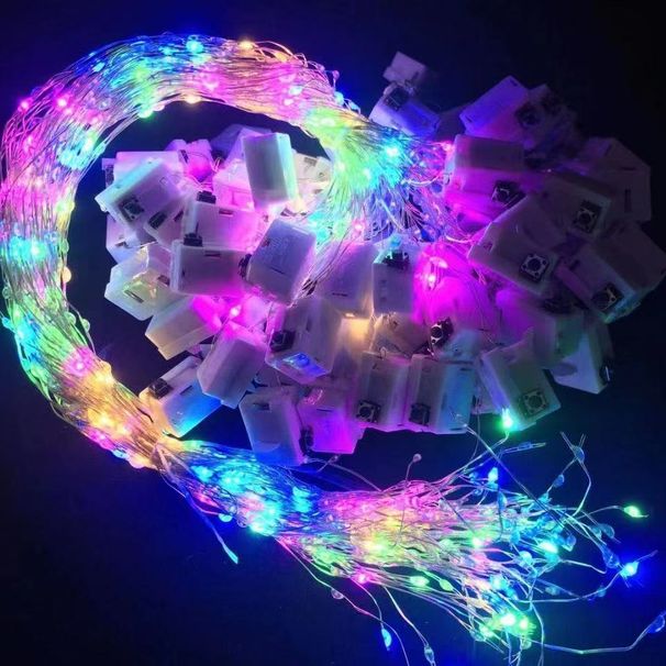 Starry LED Fairy Lights For Bouquets & Decor, Battery-Powered String Lights With 10 LED Beads, IP68 Waterproof For DIY Gifts, Weddings, Cakes_voghion.com