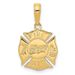 14k FIRE DEPT Shield Pendant_voghion.com