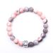 Bracelet en cristal zèbre rose pour femme – Cadeau élégant et tendance pour la fête des mères, la Saint-Valentin et un anniversaire_voghion.com
