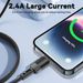Câble de charge rapide USB tressé robuste et long pour iPhone 14, 13, 12, 11, X, 8, 7_voghion.com