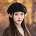 Autumn Winter Casual Versatile Beret Korean Fashion Retro Large Head Circumference Octagonal Windproof British Style_voghion.com