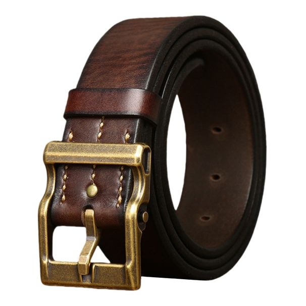 Handmade Top Layer Cowhide For Men Trendy High-End Genuine Leather Fashionable Casual Versatile Belt_voghion.com