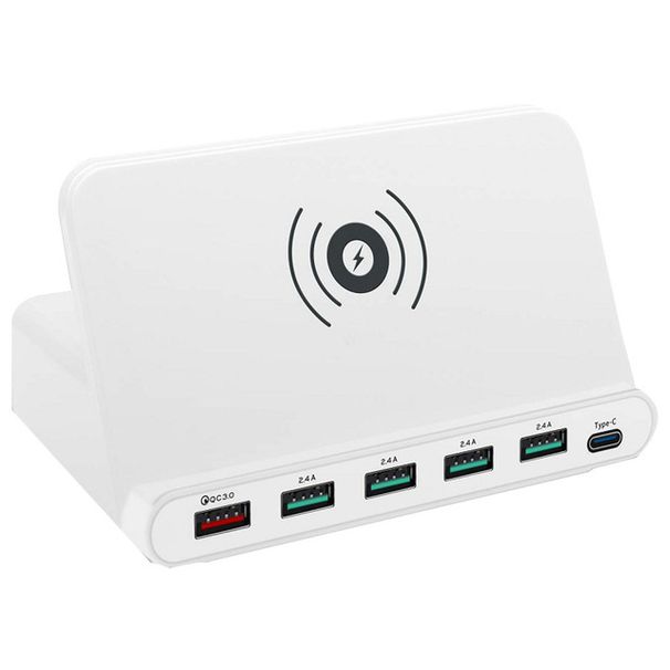 Per Samsung Galaxy Z Fold 3 Fold2 S21 Ultra S20 Fe Note 20 10 Plus Supporto per caricabatterie wireless Supporto da tavolo per iPhone 12 Ricarica rapida_voghion.com