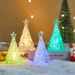 Luce notturna a LED con albero di Natale in cristallo luminoso - Decorazione natalizia per casa, ufficio e regalo (luce verde/trasparente, colorata/calda)_voghion.com