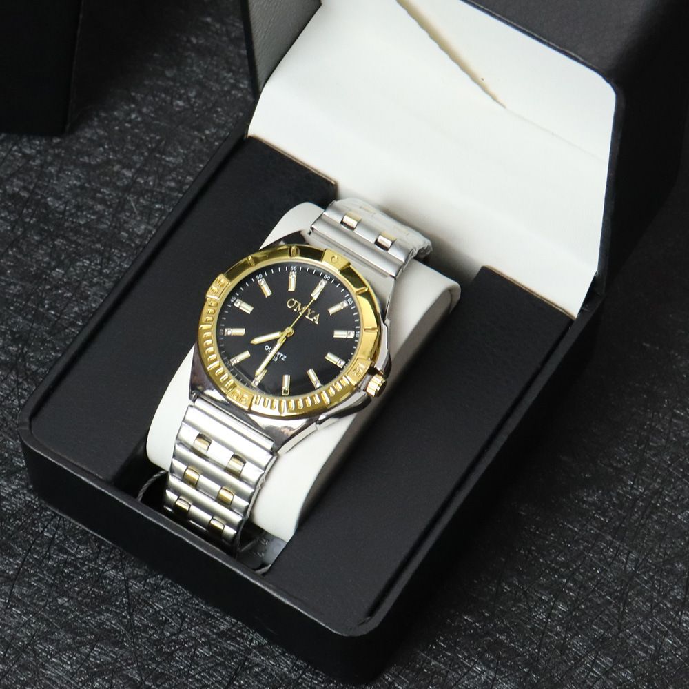 Herrenuhrenbox Stahlgürtel Wasserdicht Quarzuhr Herren Set_voghion.com