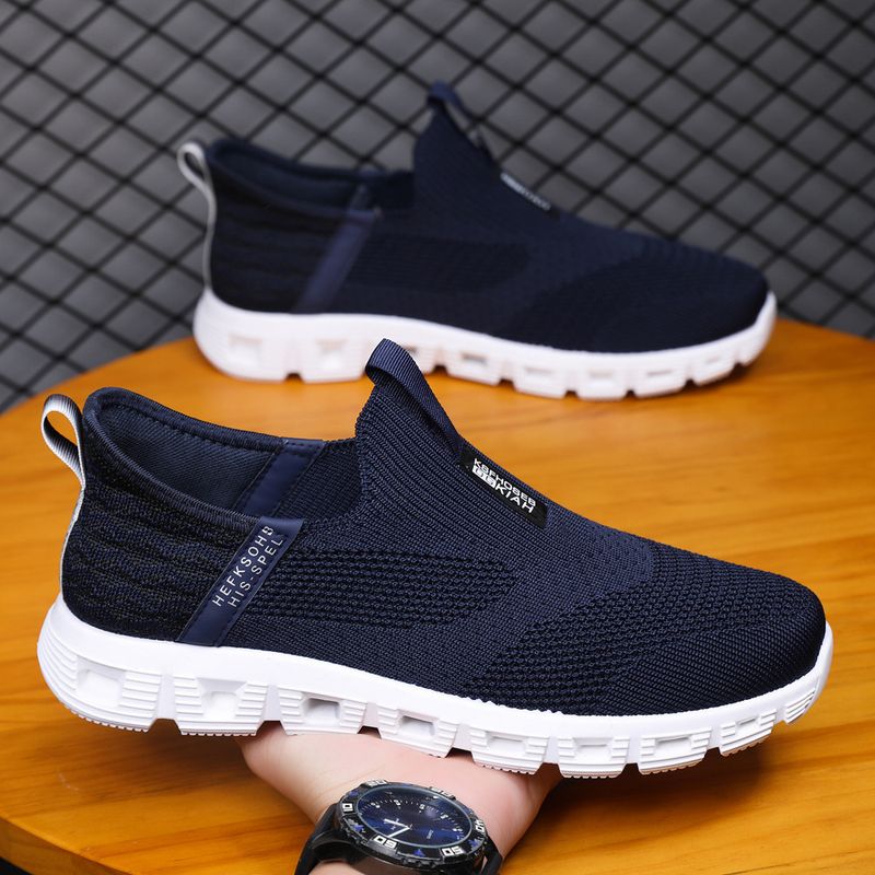 Large Men's 2024 New Flying Weaving Sports Lazy One Step Casual Simple and Lightweight Shoes for Men_voghion.com