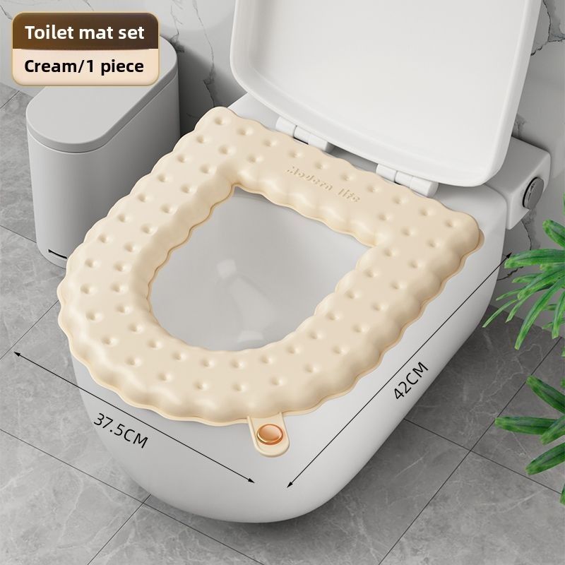 All-Season 2024 New Model Household Ring Seat Cushion Wash-Free Antibacterial Waterproof Toilet Cover_voghion.com