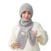 Nuovo stile, sciarpa da neve, berretto lavorato a maglia con fodera in pile, caldo e antifreddo, per autunno e inverno da donna_voghion.com