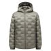 "Men's Winter Hooded Down Jacket With 800 Fill Power, 90% White Duck Down, Windproof & Anti-Feather Leakage, Mid-Length Slim Fit_voghion.com