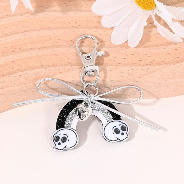 Skull Rainbow Cherry Keychain New Acrylic Backpack Zipper Car Key Pendant_voghion.com