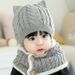 Autumn winter baby children's ear protectors, woolen for boys and girls, integrated neckband hats, thickened warm hats_voghion.com