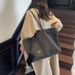 Large Capacity Canvas For Women Summer Versatile 2025 New Casual Shoulder Textured College Student Class Tote Bag_voghion.com