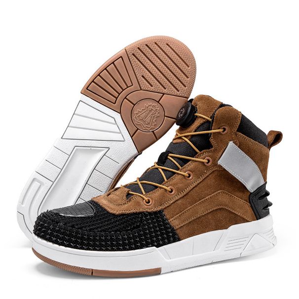 Men's & Women's Motorcycle Riding Boots Anti-Slip Shockproof Non-Slip Biker Shoes For Road Racing & Parkour, Mid-Calf Height, EVA Insole, Sizes 37-47_voghion.com