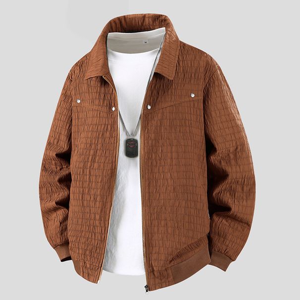 Herrenbekleidung in Übergröße, Reversjacke in Übergröße für Herren, Frühling und Herbst, neuer Stil, Trend, lockerer Nietenmantel für Herren, Oberteile für dicke Herren_voghion.com