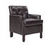 Leather Armchair With Rivet Decoration Single Sofa Accent Chair For Living Room-Brown_voghion.com