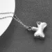 Unhänger Halskette Héichqualitéit Edelstahl Knachdrock Hond Hausdéier Kleng Urn Krematiounsasche Souvenir Bijouen Unhänger_voghion.com