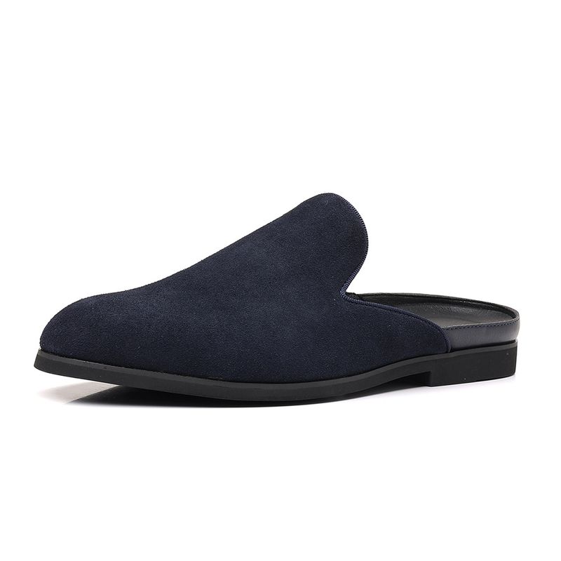 SHLIANG Halbschuhe für Männer Abendschuhe Outdoor Pantoletten Leder Halbschuhe Hausschuhe Plus Größe 38-46 Backless Herren Wohnungen Freizeitschuhe Mokassins Y0622_voghion.com