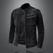 Men's Clothes Personalized Zipper Pocket Stand-up Collar Jacket Corduroy Trend Men's Coat_voghion.com