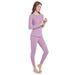 Overseas Platform Autumn Winter Women's Solid Color Basic Versatile Warm Comfortable Plus Size Sleeve Long Pants Set_voghion.com