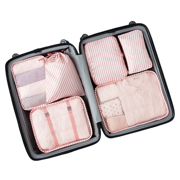 Reise-Aufbewahrungstasche im koreanischen Stil, Mode, Twill, Koffer, Kleidung, Aufbewahrungstasche, Reise-Unterwäsche-Aufbewahrungstasche_voghion.com