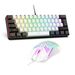 61-Key RGB Game Wired Keyboard Mouse Set Colorful MINI Non-mechanical Film Black And White Computer Keyboard_voghion.com
