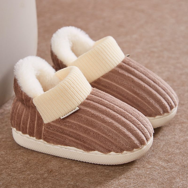 Kinder, Herbst und Winter, Mädchen, Jungen, Babytaschen, Absätze, Kinderbaumwollschuhe, warmes Zuhause, Indoor-Plüsch_voghion.com