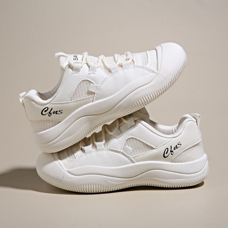 Herbst Damen Canvas Sneakers - Stil Atmungsaktiv Casual | Streetwear Weiße Schuhe P805_voghion.com