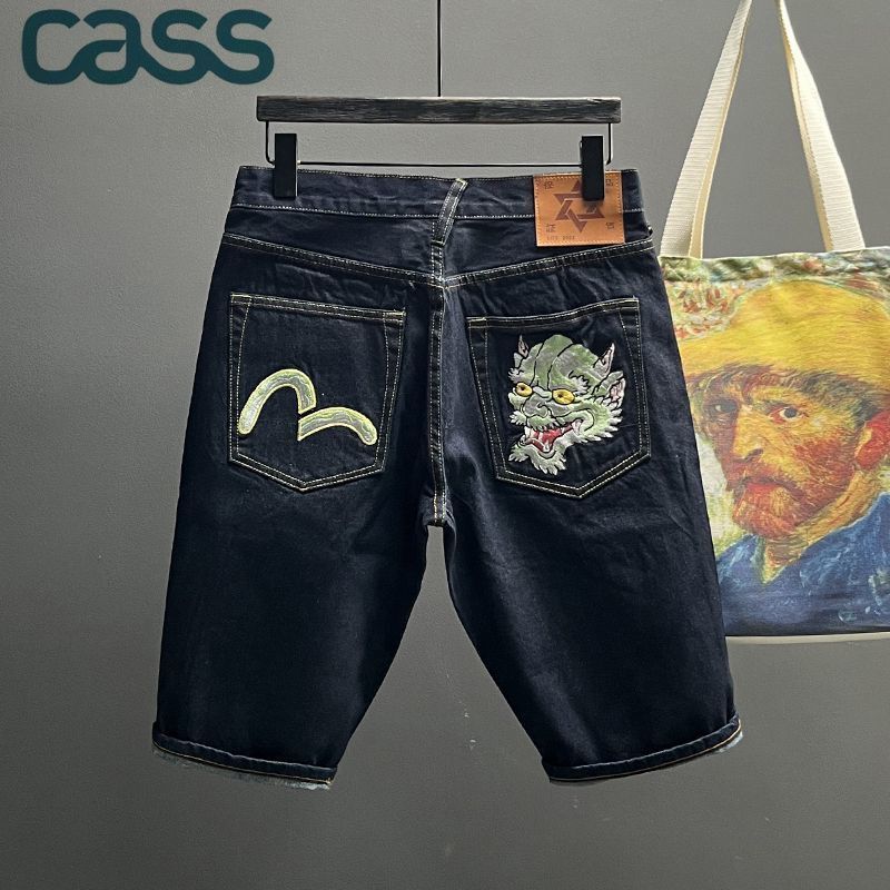 cotton   customized New Style Summer embroidery Denim designer jeans 's Ripped Casual Cut UP Jeans shorts  pants for854_voghion.com