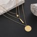 Meichen 2024 New Hot Selling Creative Combination Star Moon Coin Long Metal Strip Pendant Multi Layered Necklace_voghion.com