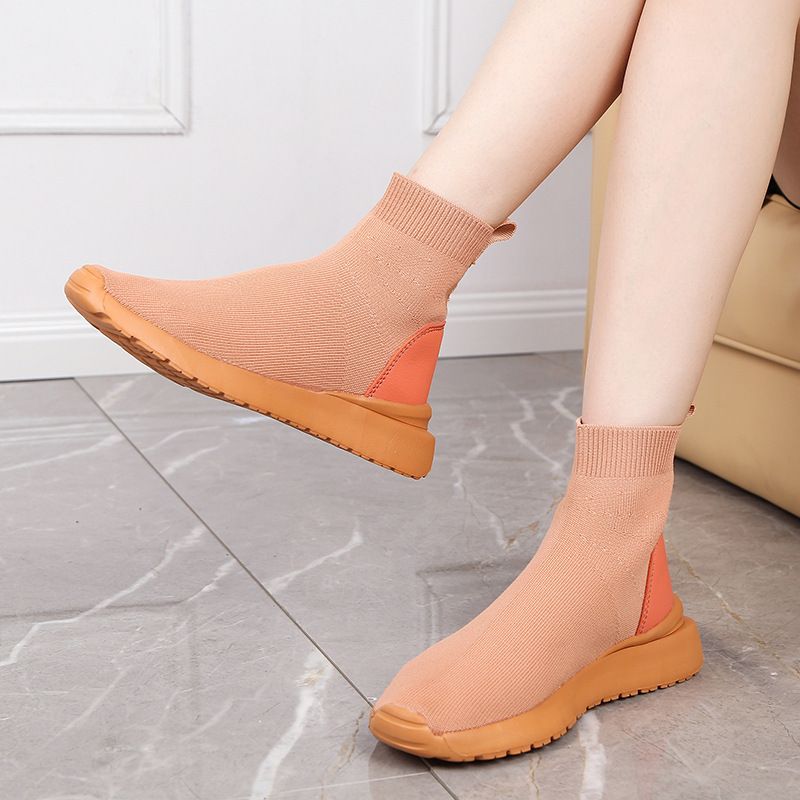 Frühlings-große Socken Mesh Atmungsaktiv Casual Mom Leichte weiche Unterseite Mittleren Alters und ältere Wanderschuhe 887_voghion.com