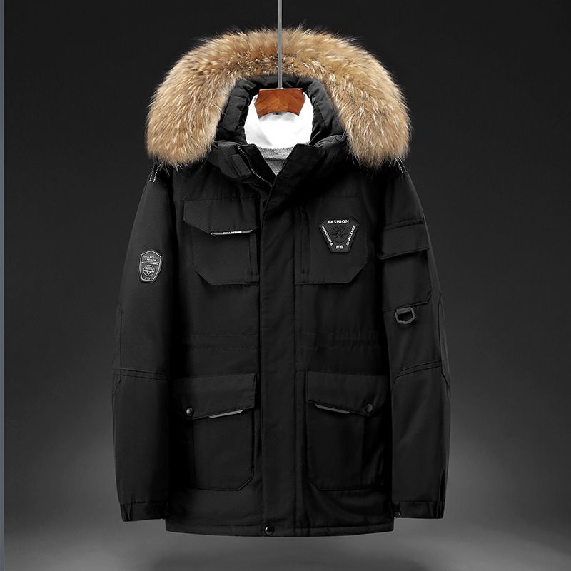 Factory Direct Sales New Winter Men S Fashion Down Jacket Hooded Thickened Warm Trendy Cotton Clothing Drop Shipping_voghion.com