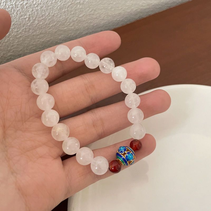 Braccialetto di perle di cristallo color argento rotto, braccialetto di nicchia geometrico femminile, gioielli all'ingrosso per fidanzate_voghion.com