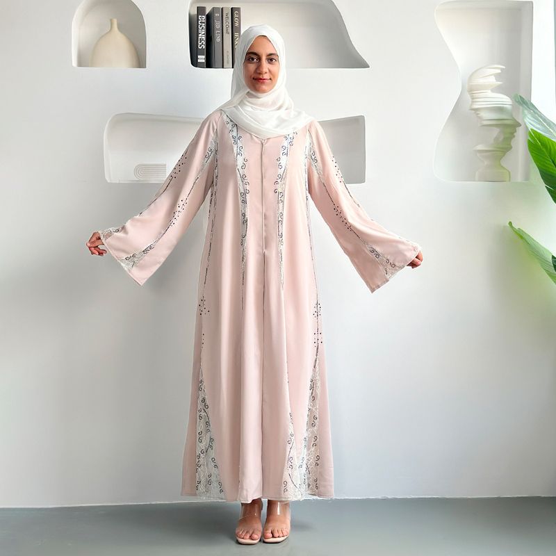 Women's Clothing Spring And Summer New Saudi Arabia Turkey Dubai Abaya Middle East Robe Women's Long Skirt_voghion.com
