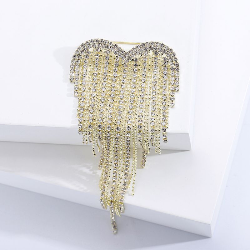 Love frynsede broche, high-end kvinders trendy temperament, hvid krave jakkesæt krave nål, dekorativt kreativt alsidigt tilbehør nål_voghion.com